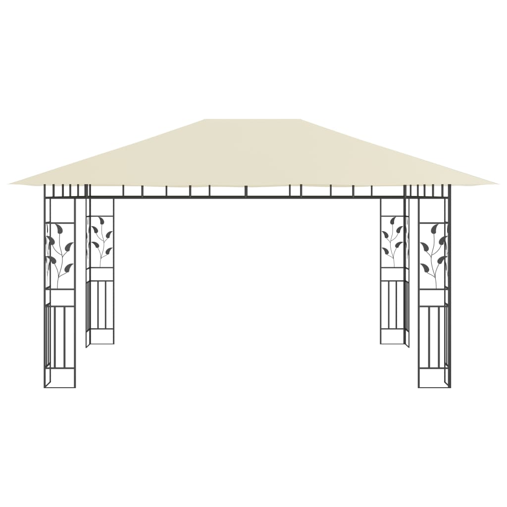 Vidaxl Arbor avec moustique net 180 g m² 4x3x2,73 m crème