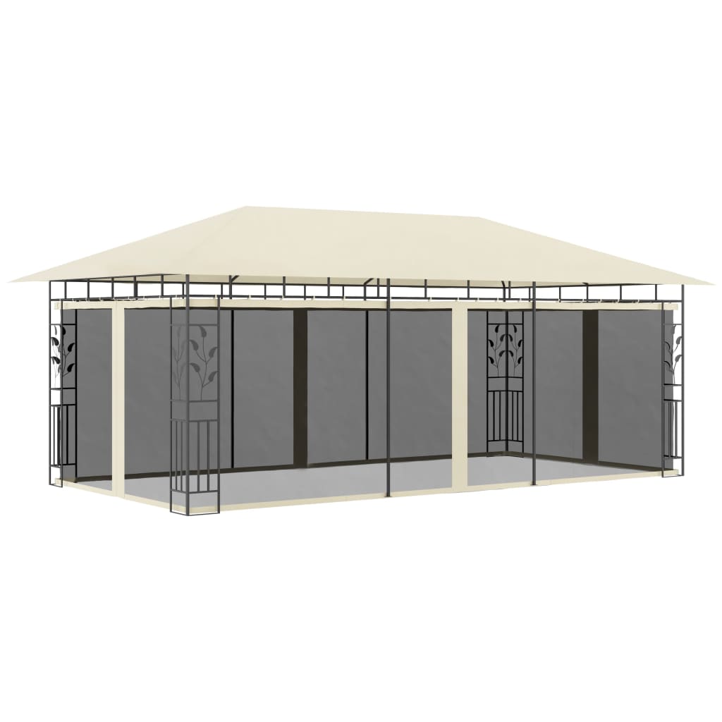 Arbor Vidaxl con Mosquito Net 6x3x2.73 M Cream