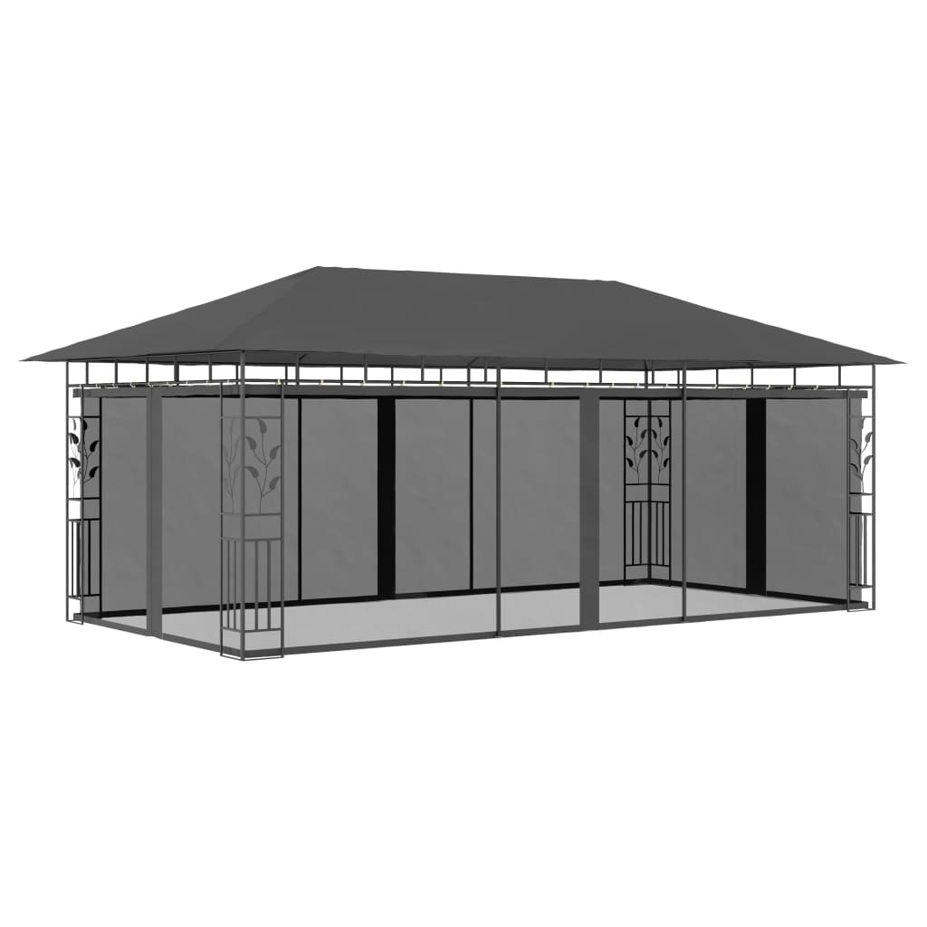 Vidaxl Arbor s komárem net 6x3x2,73 m antracit