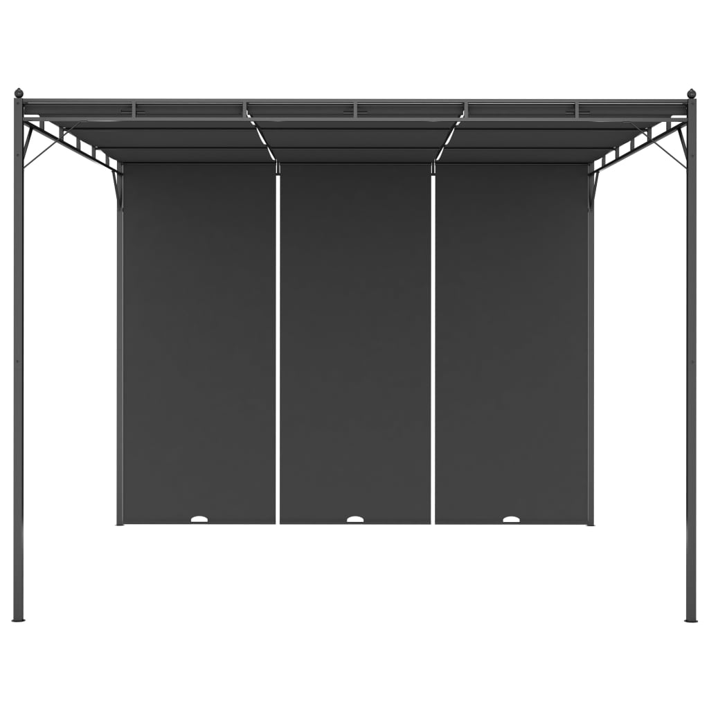 Vidaxl Garden Practor med side gardin 3x3x2,25 m anthracit