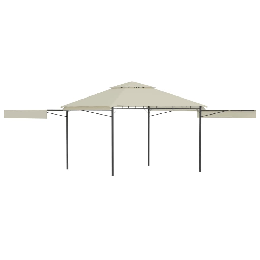 Vidaxl arbor with extendable roofs 180 g m² 3x3x2.75 m cream