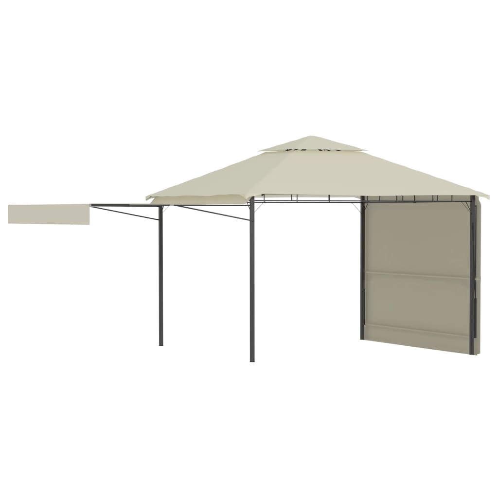 Arbor Vidaxl avec toits extensibles 180 g m² 3x3x2,75 m crème