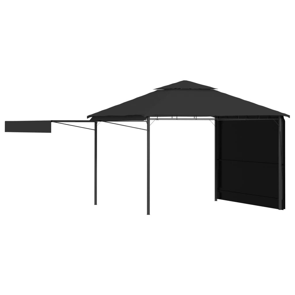 Vidaxl arbor with extendable roofs 180 g m² 3x3x2.75 m anthracite