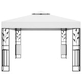 Arbor vidaxl avec toit double 3x4 m blanc