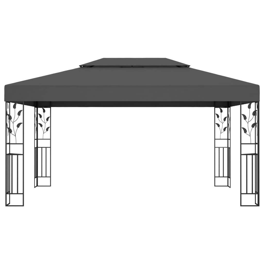 Vidaxl Arbor med dobbelt tag 3x4 m anthracit