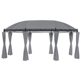 Vidaxl Arbor med gardiner 520x349x255 cm Anthracite -farvet