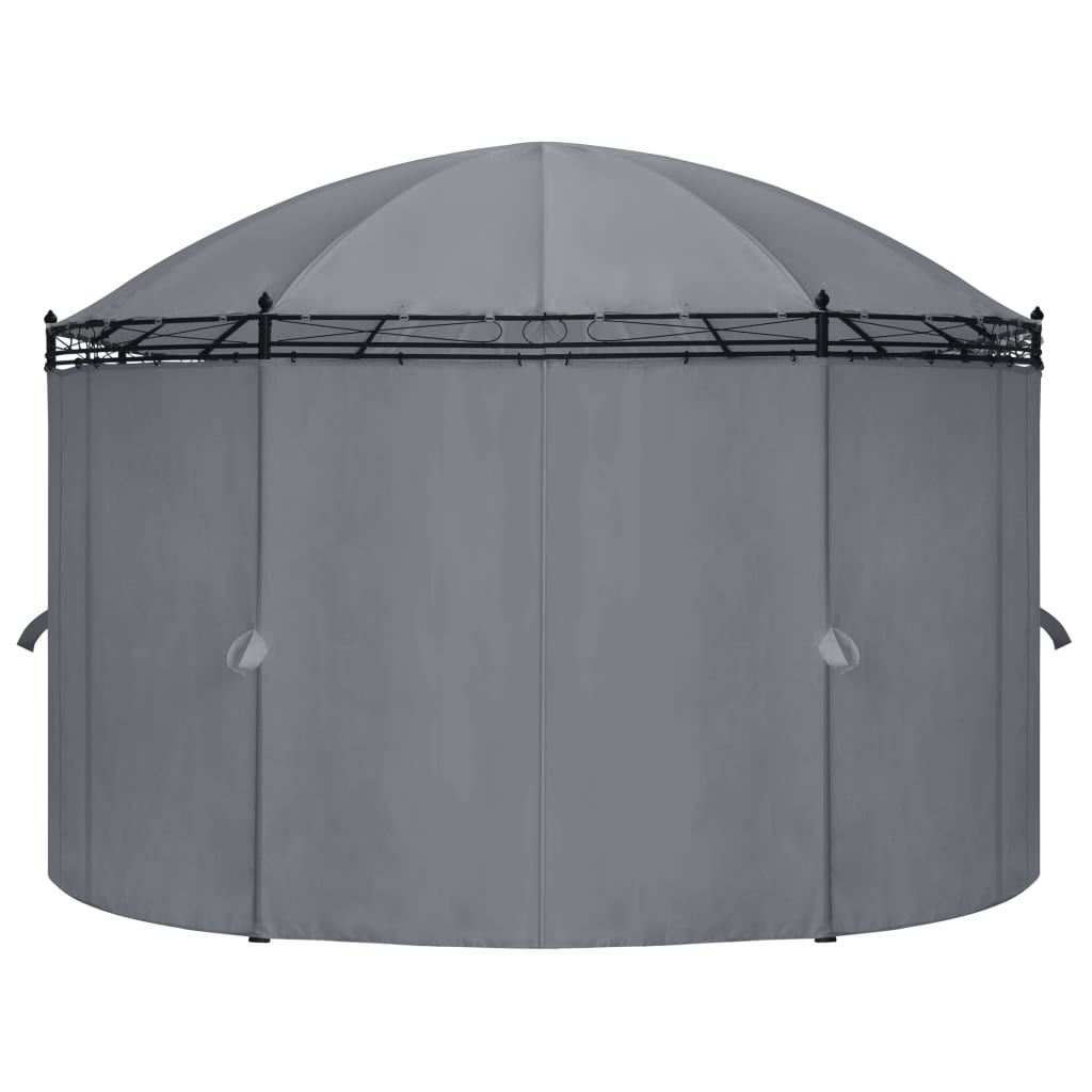 Vidaxl Arbor z zavesami 520x349x255 cm antracit -barvan