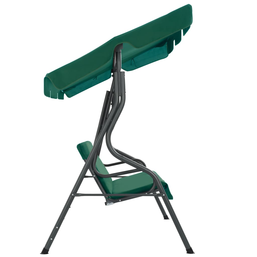 Vidaxl Swing Bench 170x110x153 cm in tessuto verde