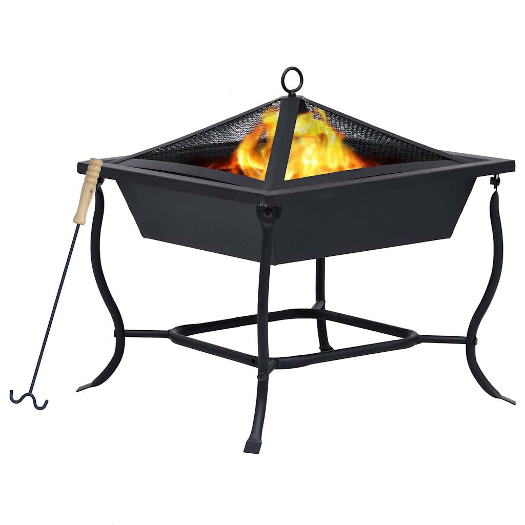 Vidaxl fireplace 42x42x45 cm steel black