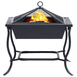 Vidaxl fireplace 42x42x45 cm steel black