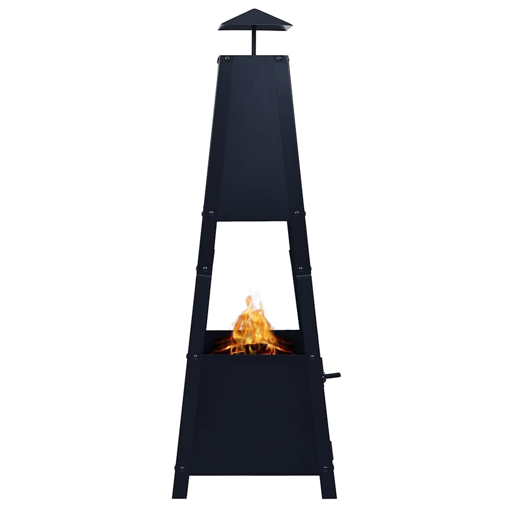 Vidaxl fireplace 35x35x99 cm steel black