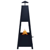 Chimenea de Vidaxl 35x35x99 cm de acero negro