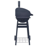 Vidaxl Barboal Barbecue fumeur avec sous-sailtre noir