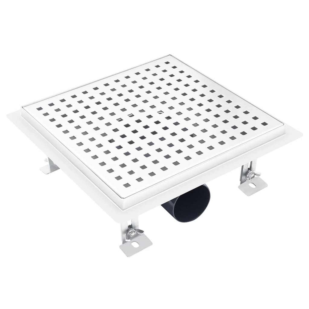 Vidaxl shower drain 23x23 cm stainless steel