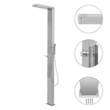 Vidaxl outdoor shower square stainless steel