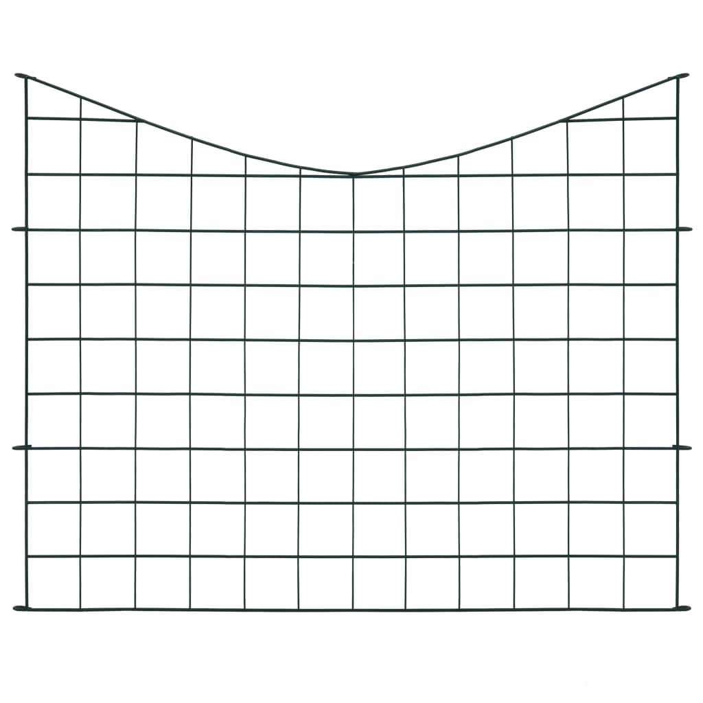 Vidaxl stängsel set hol bent 77,5x64 cm grönt