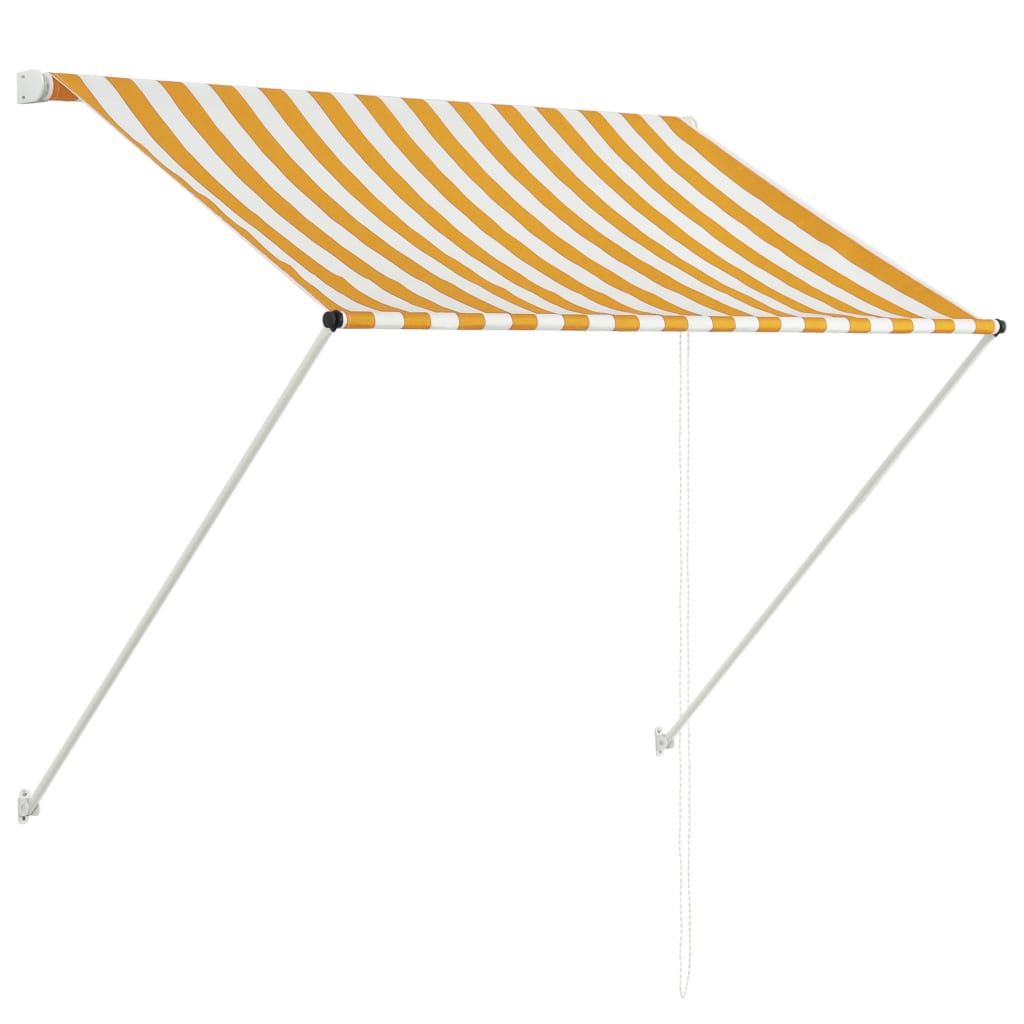 Vidaxl Luifel estendibile 100x150 cm giallo e bianco