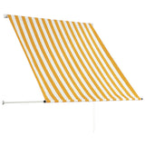 Vidaxl Luifel estendibile 100x150 cm giallo e bianco