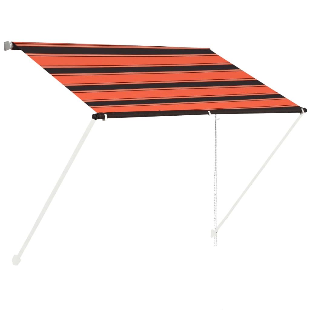 Vidaxl Luifel Extendible 100x150 cm de naranja y marrón