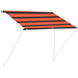 Vidaxl Luifel Extendable 100x150 cm oranžna in rjava