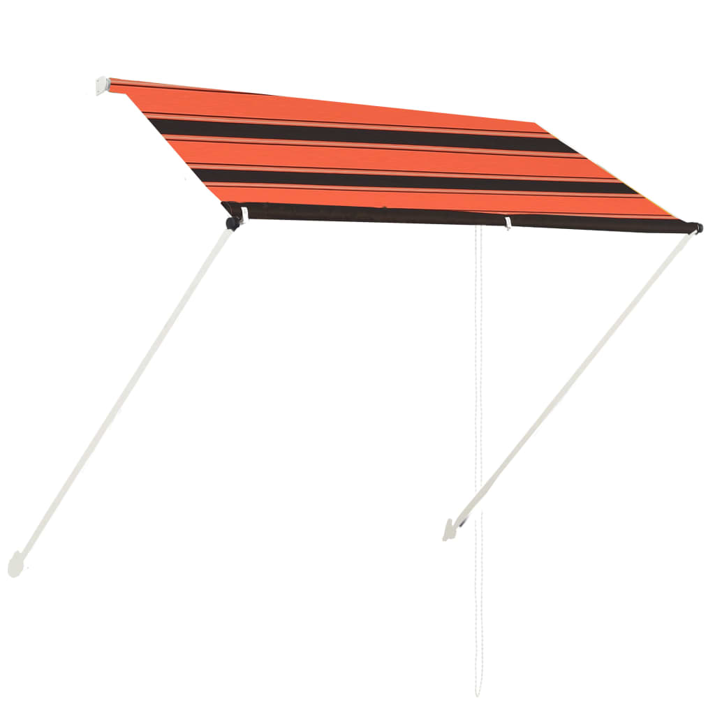 Vidaxl luifel extensible 200x150 cm orange et brun