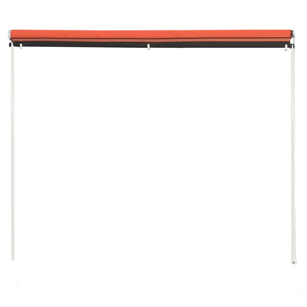 Vidaxl luifel extensible 200x150 cm orange et brun