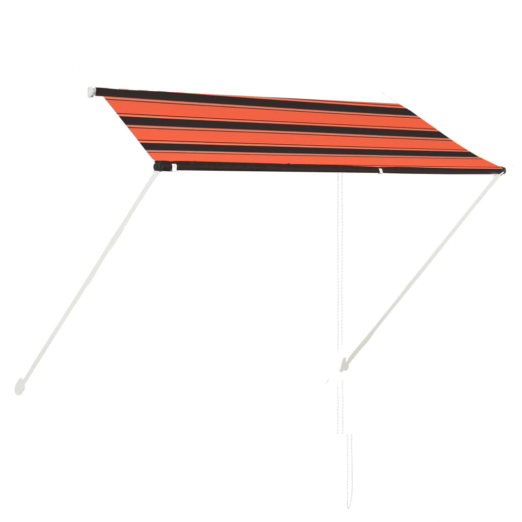 Vidaxl luifel extensible 250x150 cm orange et marron