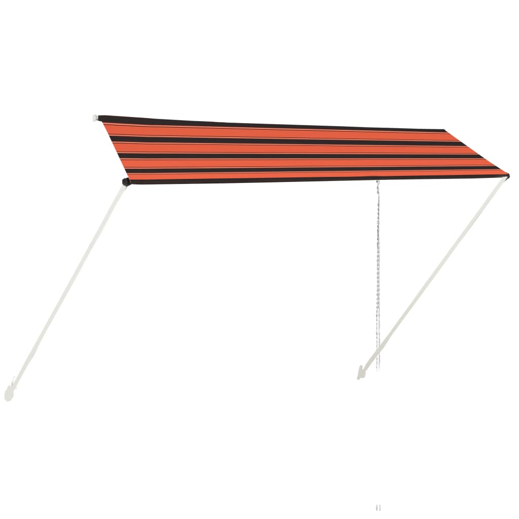 Vidaxl Luifel Extendable 350x150 cm oranžna in rjava