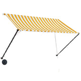 Vidaxl luifel extensible avec LED 250x150 cm jaune et blanc