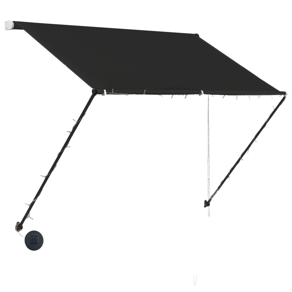 Vidaxl Luifel extendable with LED 200x150 cm anthracite