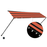 Vidaxl Luifel extendable with LED 300x150 cm orange and brown