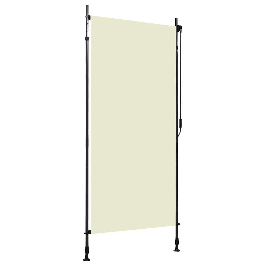 Vidaxl rulleblind for utenfor 100x270 cm krem