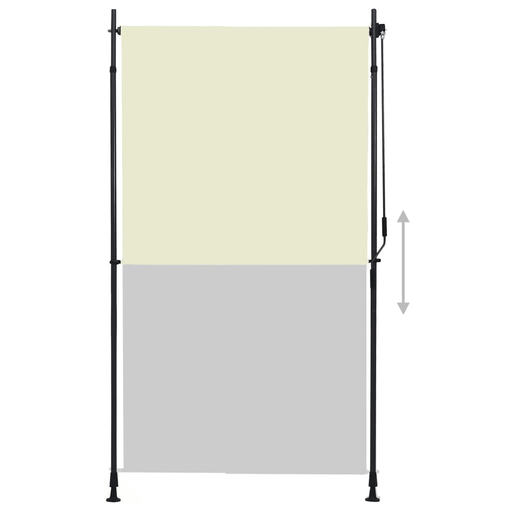 Vidaxl Roller Blind para crema afuera de 120x270 cm