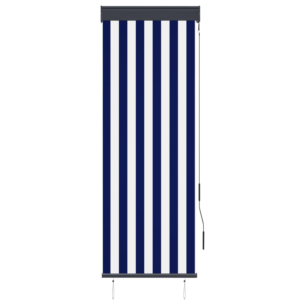 VidaXL roller blind for outside 60x250 cm blue and white