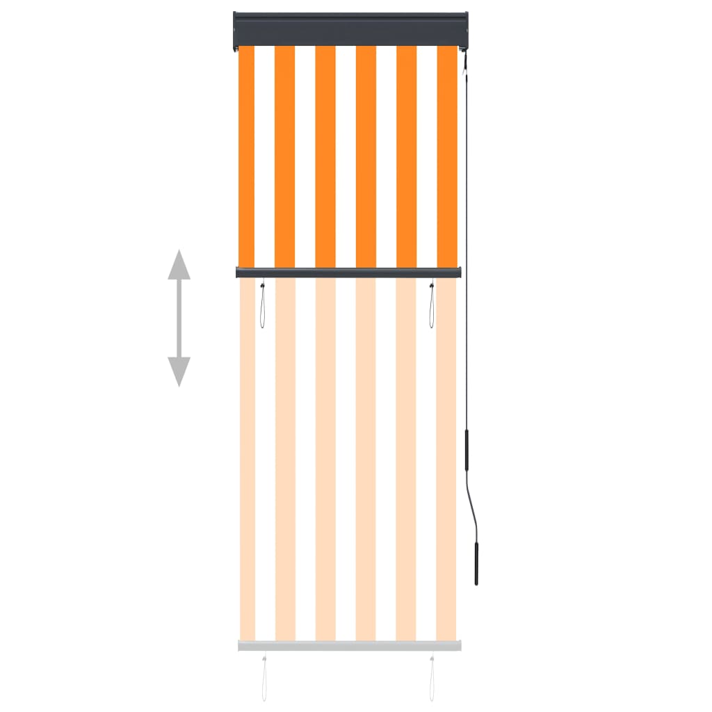 Vidaxl Rouleau aveugle pour l'extérieur de 60x250 cm blanc et orange