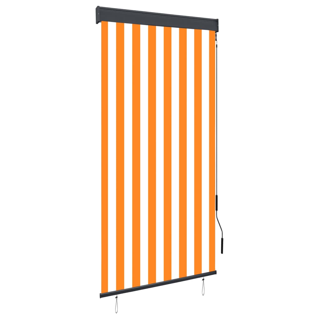 Vidaxl Roller blind for outside 80x250 cm white and orange