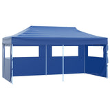 Tenda da festa Vidaxl con 4 pareti laterali pieghevoli 3x6 m in acciaio blu