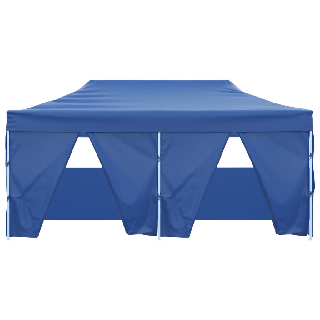 Tenda da festa Vidaxl con 4 pareti laterali pieghevoli 3x6 m in acciaio blu