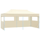 Vidaxl Party tent with 4 side walls foldable 3x6 m steel cream