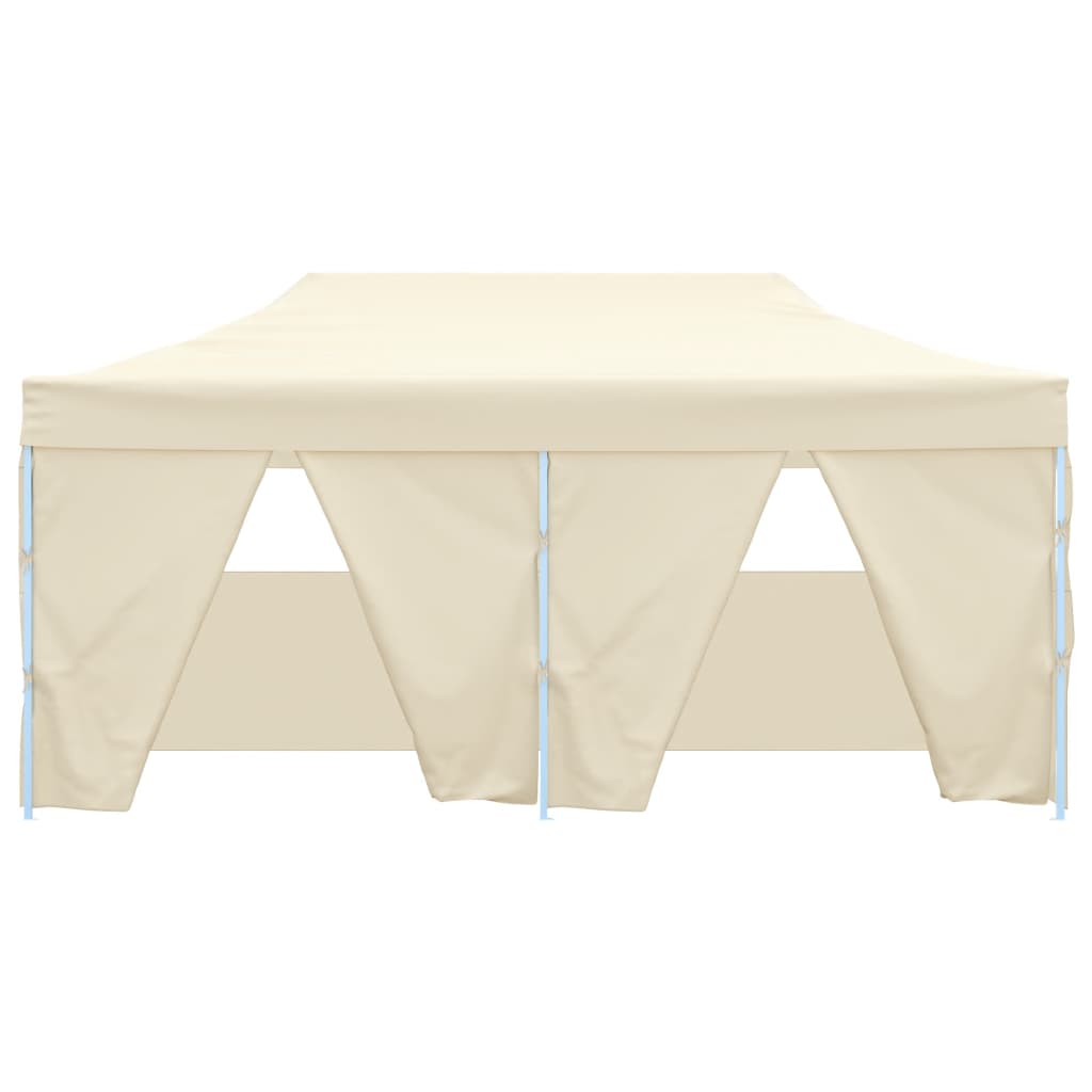 Vidaxl Party tent with 4 side walls foldable 3x6 m steel cream