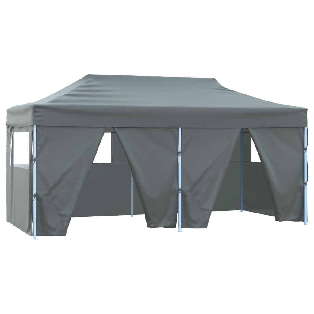 Tenda da festa Vidaxl con 4 pareti laterali pieghevoli 3x6 m antracite in acciaio