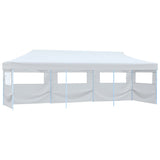 Pop-up di Vidaxl PartyTent con 5 pareti laterali 3x9 m bianco