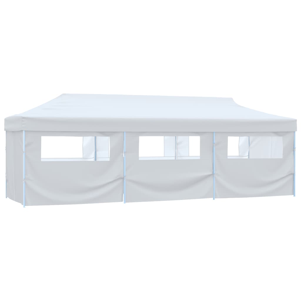 Vidaxl PartyTent wyskakujące z 8 bocznymi ścianami 3x9 m White