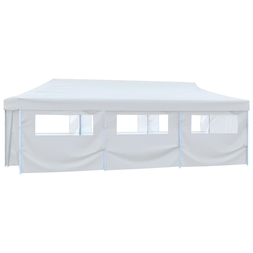 Vidaxl Partytent Popup mit 8 Seitenwänden 3x9 m Weiß