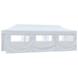 Vidaxl PartyTent wyskakujące z 8 bocznymi ścianami 3x9 m White