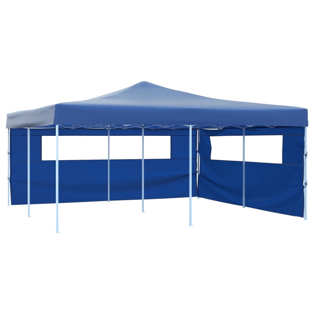 Vidaxl Arbor pliable avec 2 parois latérales 5x5 m bleu