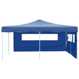 Vidaxl arbor foldable with 2 side walls 5x5 m blue