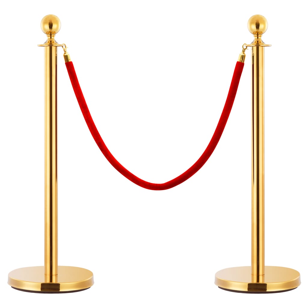 VidaXL Sales cord velvet red and gold colored