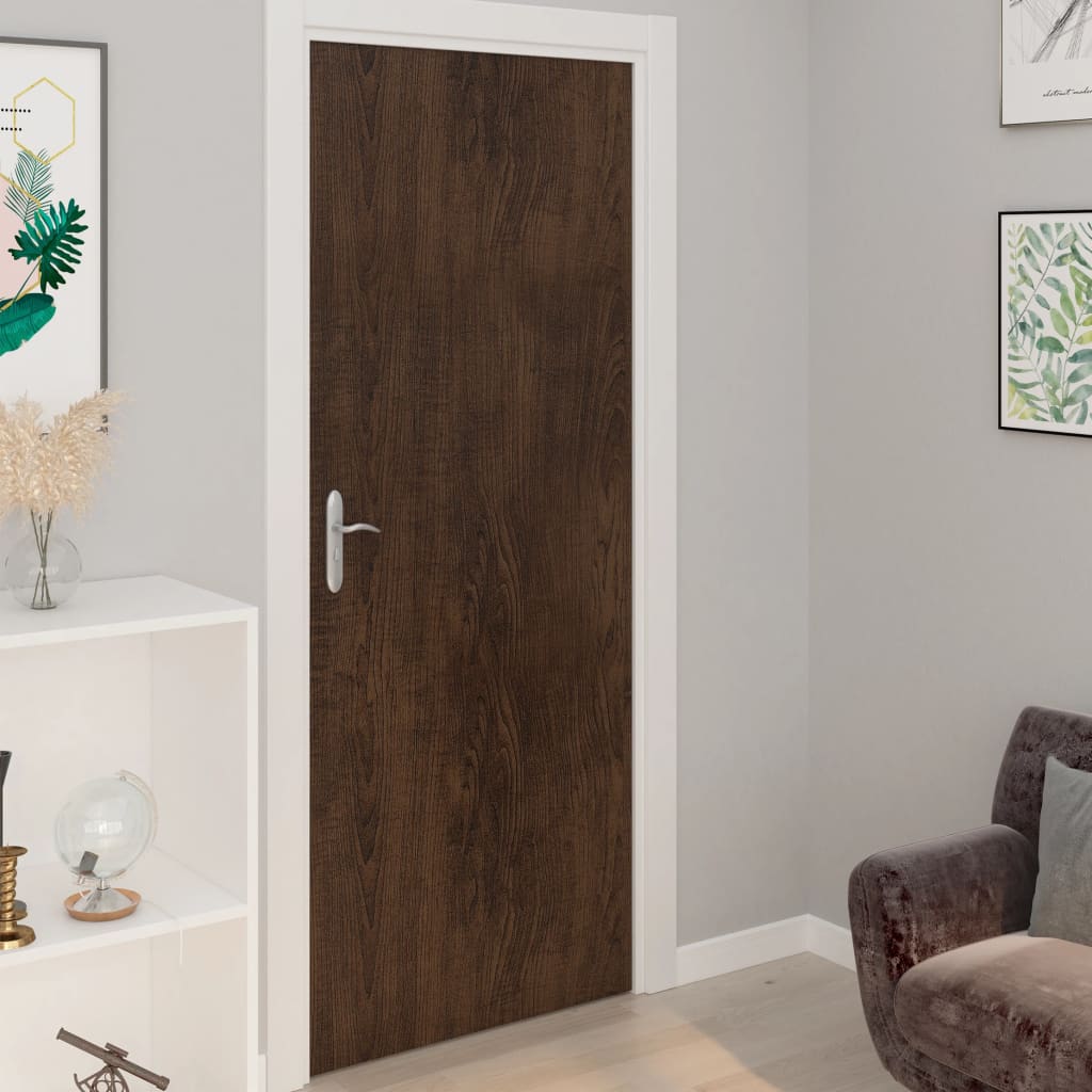 Vidaxl Door Folies autoadesivo 2 ST 210x90 cm Pvc Dark Oak Color