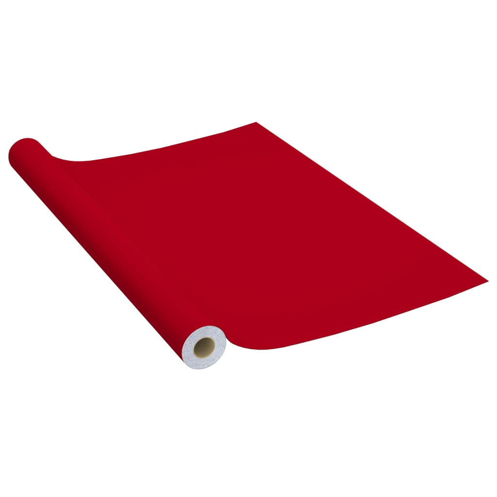 Vidaxl Möbelöl Selbstadhäsiv 500 x 90 cm PVC -Rot